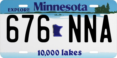 MN license plate 676NNA