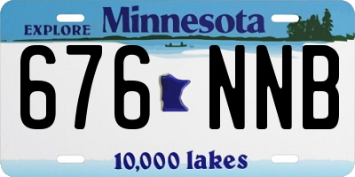 MN license plate 676NNB