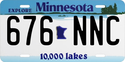 MN license plate 676NNC
