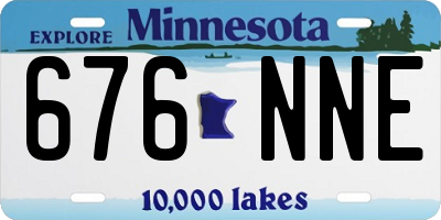 MN license plate 676NNE