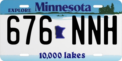MN license plate 676NNH