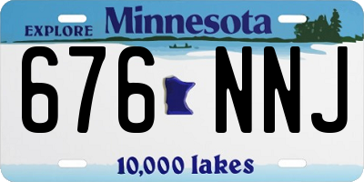 MN license plate 676NNJ