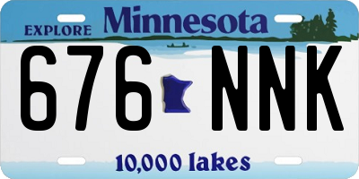 MN license plate 676NNK