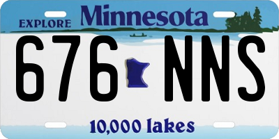 MN license plate 676NNS