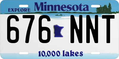MN license plate 676NNT