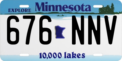 MN license plate 676NNV