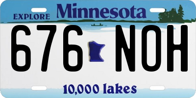 MN license plate 676NOH