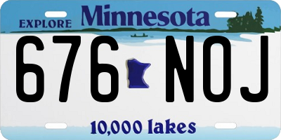 MN license plate 676NOJ