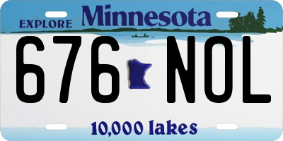 MN license plate 676NOL