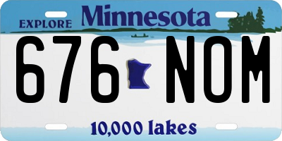 MN license plate 676NOM