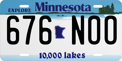 MN license plate 676NOO