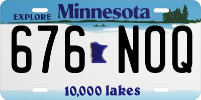 MN license plate 676NOQ