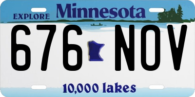 MN license plate 676NOV