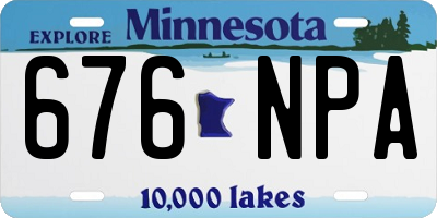 MN license plate 676NPA