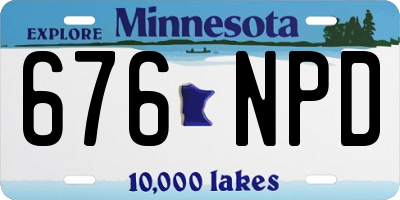 MN license plate 676NPD