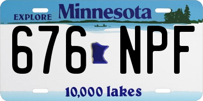 MN license plate 676NPF