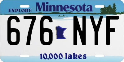 MN license plate 676NYF