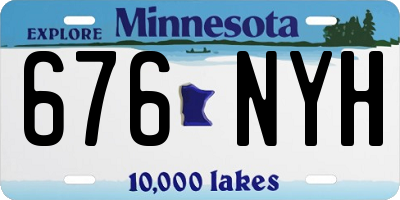 MN license plate 676NYH