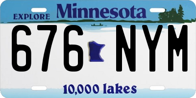 MN license plate 676NYM