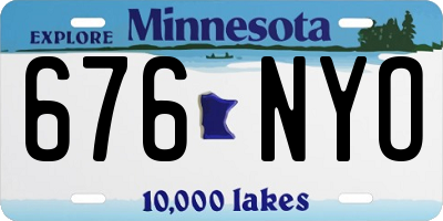 MN license plate 676NYO