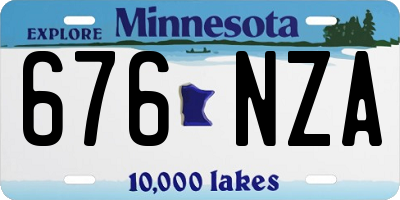 MN license plate 676NZA