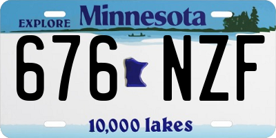 MN license plate 676NZF