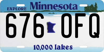MN license plate 676OFQ