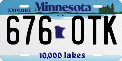 MN license plate 676OTK