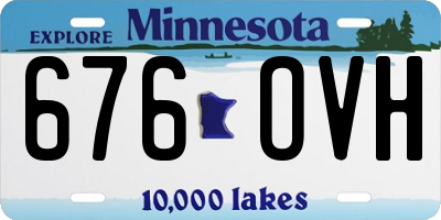 MN license plate 676OVH