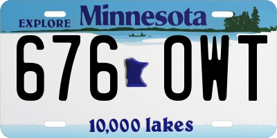 MN license plate 676OWT