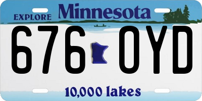 MN license plate 676OYD