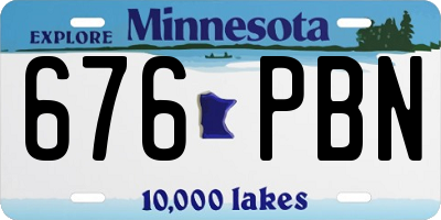 MN license plate 676PBN