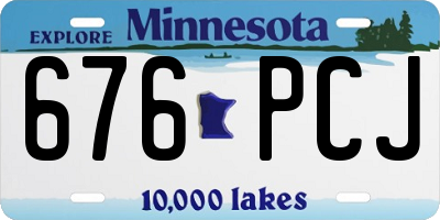 MN license plate 676PCJ
