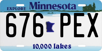 MN license plate 676PEX