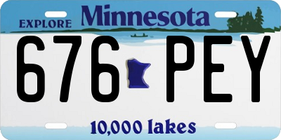 MN license plate 676PEY