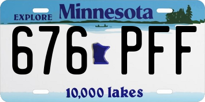 MN license plate 676PFF