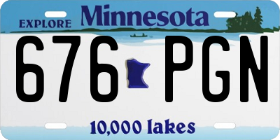 MN license plate 676PGN