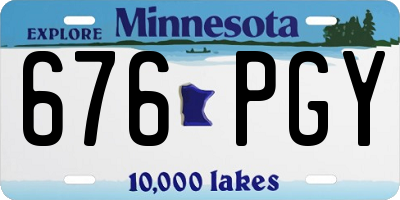 MN license plate 676PGY