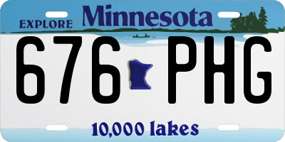 MN license plate 676PHG