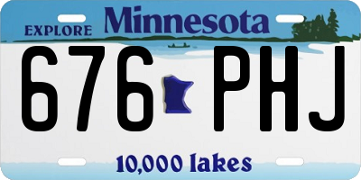 MN license plate 676PHJ