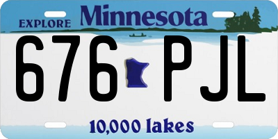 MN license plate 676PJL