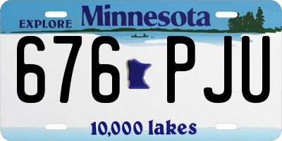 MN license plate 676PJU