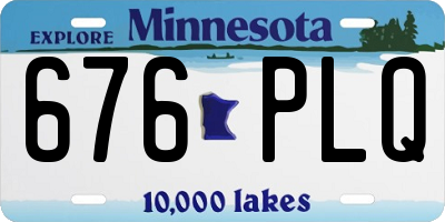 MN license plate 676PLQ