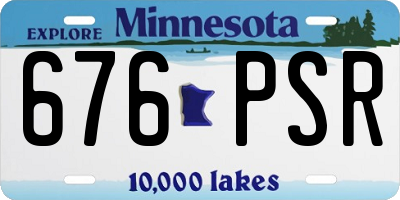 MN license plate 676PSR