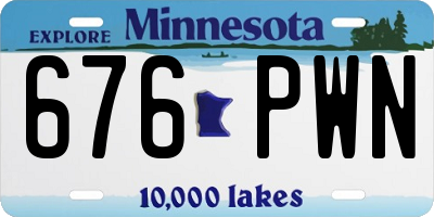 MN license plate 676PWN