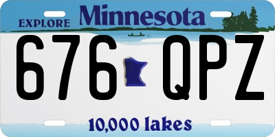 MN license plate 676QPZ