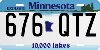 MN license plate 676QTZ