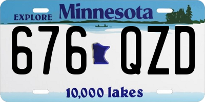 MN license plate 676QZD