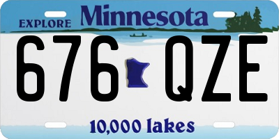 MN license plate 676QZE