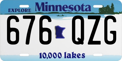 MN license plate 676QZG